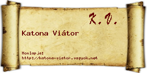 Katona Viátor névjegykártya